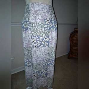 NICOLE MILLER Floral Patchwork Maxi Skirt